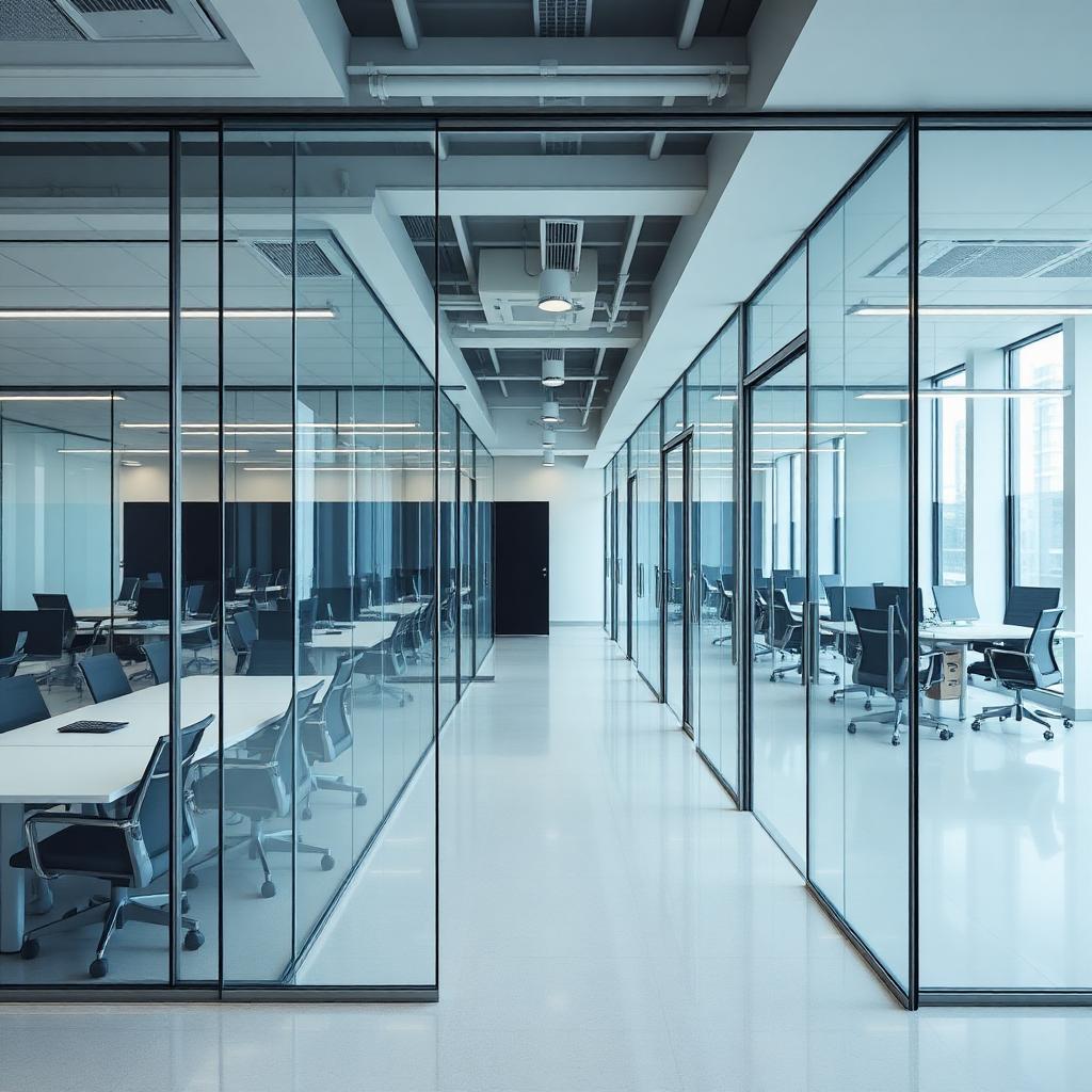 Glass office interior