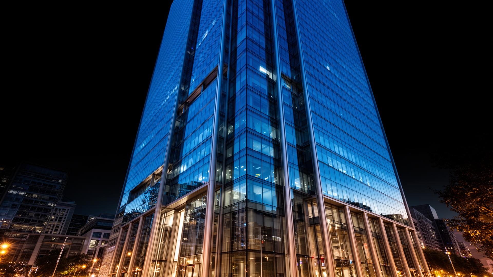 Architectural glass facade